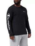 Koszulki męskie - Champion Męski T-shirt American Classics Maxi Logo, czarny, S - miniaturka - grafika 1