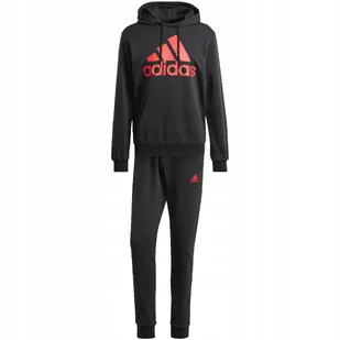 Dres męski adidas Big Logo Terry Track Suit czarny IP5553 S - Dresy męskie - miniaturka - grafika 1