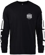 Koszulki męskie - t-shirt HORSEFEATHERS TALL TYPO LS T-SHIRT Black - miniaturka - grafika 1