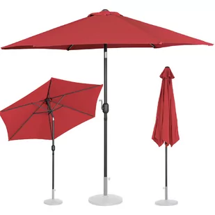 Uniprodo Parasol ogrodowy bordowy sześciokątny 270 cm uchylny UNI_UMBRELLA_R270BO_N - Parasole ogrodowe - miniaturka - grafika 1