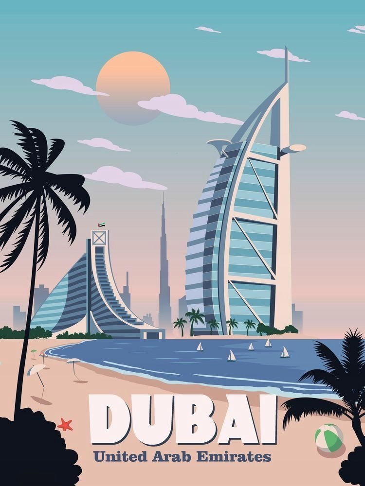 PODKŁADKA POD MYSZ Z Nadrukiem 22x18cm Dubaj Emiraty Arabskie Tekst Prezent