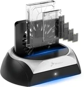 Obudowy i kieszenie na dyski twarde - Stacja dokująca dysku SSD HDD SATA 2,5" 3,5" NVMe M.2 USB obudowa adapter - miniaturka - grafika 1