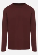 Koszulki męskie - Bordowa Bawełniana Bluzka Longsleeve Fenelle - miniaturka - grafika 1