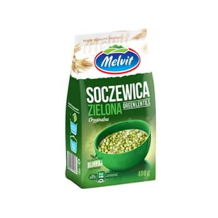 Melvit Soczewica zielona 400g - Ziarna i nasiona roślin strączkowych - miniaturka - grafika 1