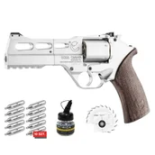 Wiatrówki pistolety - Zestaw - Wiatrówka - Rewolwer Chiappa Rhino 50DS CO2 Nickel 4,5mm - miniaturka - grafika 1