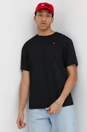Koszulki męskie - Diesel t-shirt bawełniany męski kolor czarny gładki - miniaturka - grafika 1