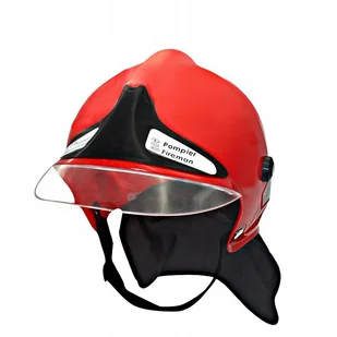 HEŁM STRAŻACKI CZERWONY DASZEK PRZEBRANIE DLA DZIECI ZABAWA KARNAWAŁ - Zabawy w naśladowanie dorosłych - miniaturka - grafika 1