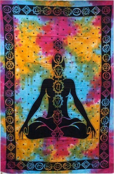 vidaXL Bawełniana narzuta - Chakra Buddha