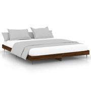 Łóżka - Rama łóżka, brązowy dąb, 150x200 cm, materiał drew - miniaturka - grafika 1