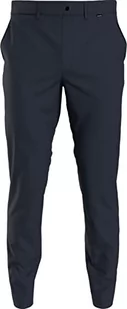 Calvin Klein Męskie spodnie o kroju slim fit barwione chino tkane, Calvin Navy, 30W / 34L - Spodenki męskie - miniaturka - grafika 1