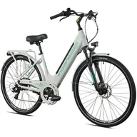 Rowery elektryczne - Rower elektryczny INDIANA E-Trekking 3.0 D18 28 cali Biały - miniaturka - grafika 1