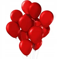 Balony i akcesoria - Balony pastelowe, matowe, czerwone, strong red 20 szt. - miniaturka - grafika 1