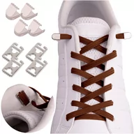 Akcesoria obuwnicze - Sznurówki do butów sportowych elastyczne brązowe - miniaturka - grafika 1