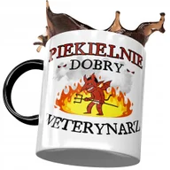 Kubki - Kubek Czarny Dla Weterynarza Piekielnie Dobry z Nadrukiem ze Zdjęciem + Opakowanie na prezent (wzór 03) - miniaturka - grafika 1