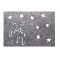 Obrusy i serwetki - Podkładka filcowa ŁOSIE 40 x 30 cm szara - miniaturka - grafika 1