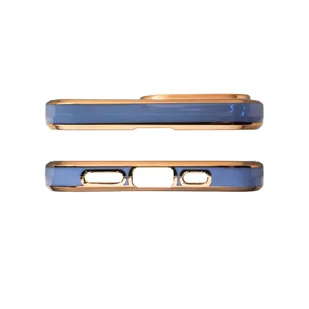 Lighting Color Case etui do iPhone 12 Pro Max żelowy pokrowiec ze złotą ramką niebieski - Etui i futerały do telefonów - miniaturka - grafika 3