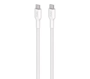 Puro Fabric PUCUSBCUSBCFABK4WHI USB-C do USB-C - 1,2m - biały - Kable USB - miniaturka - grafika 1