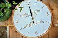 Zegary - Zegar z drewna, imiona góry na prezent - miniaturka - grafika 1