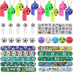 ZESTAW KIBICA ZABAWEK PIŁKARSKICH BRANSOLETKI GWIZDKI TATUAŻE PIERŚCIONKI - Zabawki kreatywne - miniaturka - grafika 1