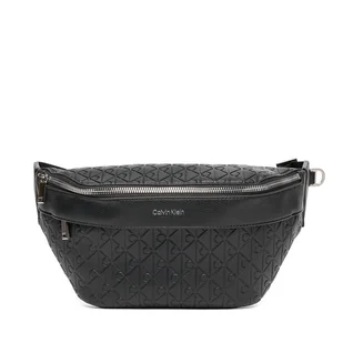 Saszetka nerka Calvin Klein Emblem Emboss Waistbag LV04D3205G Czarny - Nerki - miniaturka - grafika 1