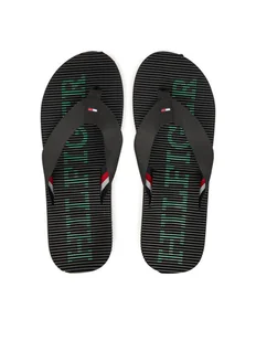 Tommy Hilfiger Japonki Massage Beach Sandal FM0FM05443 Czarny - Klapki i japonki męskie - miniaturka - grafika 1
