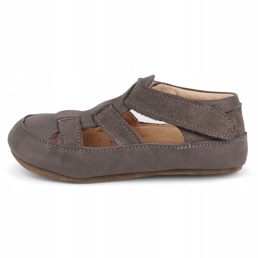 Kapcie dziecięce Sewo OBEX rozmiar 24 skórzane barefoot szare