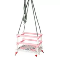 Place zabaw - Drewniana Huśtawka Dla Dzieci Kolorowa Pastelowa - miniaturka - grafika 1