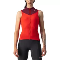Koszulki i topy damskie - CASTELLI Damska koszulka Solaris Sleeveless Jersey, czerwony/bordowy, L - miniaturka - grafika 1