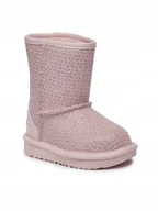 Śniegowce damskie - UGG ŚNIEGOWCE RÓŻOWE DZIECIĘCE SKÓRA 38 Ż1B - miniaturka - grafika 1