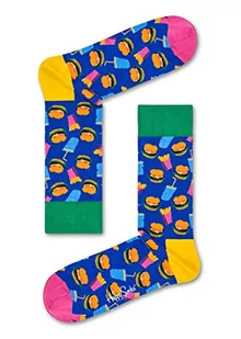 Happy Socks Hamburger, kolorowe i zabawne, Skarpety dla kobiet i mężczyzn, Niebieski-Zielony-Pomarańczowy-Różowy (36-40) - Skarpetki męskie - miniaturka - grafika 1