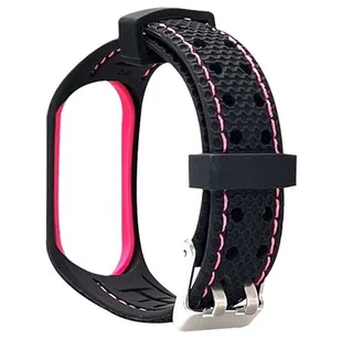 Pasek Beline Sport do Xiaomi Mi Band 5/6 Czarno-różowy (5905359814290) - Akcesoria do smartwatchy - miniaturka - grafika 2