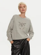 Bluzy damskie - PINKO Bluza Nelly 100534 A24F Szary Regular Fit - miniaturka - grafika 1