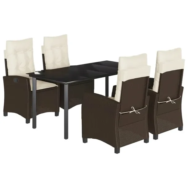 Zestaw mebli ogrodowych: Stół 160x80x74 cm + 4 krzesła rozkładane 57x66