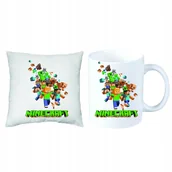 Gadżety dla niej i dla niego - Minecraft ZESTAW PREZENT PODUSZKA + KUBEK + IMIĘ - miniaturka - grafika 1