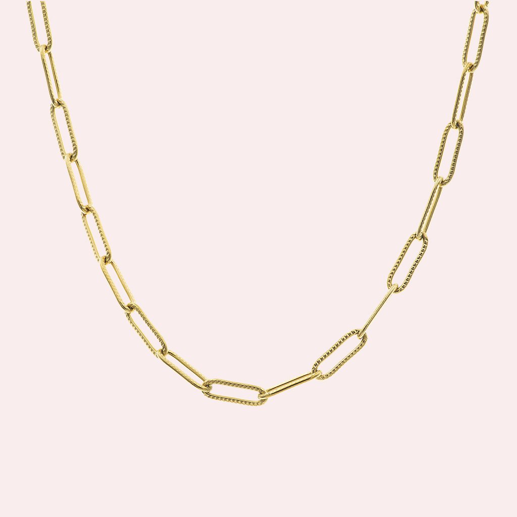 Łańcuszek naszyjnik stal chirurgiczna pozłacana oc