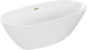 Wanny - Mexen Eris wanna wolnostojąca 170 x 80 cm, biała, przelew złoty szczotkowany - 53441708000-55 - miniaturka - grafika 1