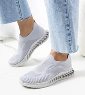 Botki damskie - Szare sneakersy sportowe Neda -39 - miniaturka - grafika 1