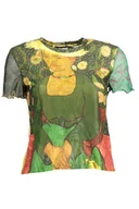 Koszulki i topy damskie - DESIGUAL T-SHIRT Z KRÓTKIM RĘKAWEM DAMSKI ZIELONY - miniaturka - grafika 1