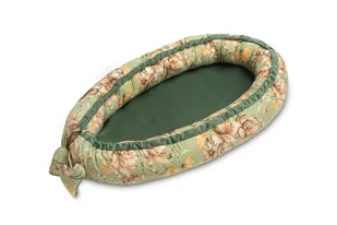 KOKON VELVET SKWER ZIELONY 80x45 - Kokony niemowlęce - miniaturka - grafika 1