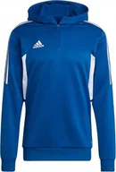 Bluzy męskie - BLUZA MĘSKA Z KAPTUREM SPORTOWA PIŁKARSKA TRENINGOWA CONDIVO TRACK ADIDAS - miniaturka - grafika 1