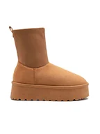 Botki damskie - Foreverfolie Botki w kolorze jasnobrązowym - miniaturka - grafika 1