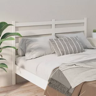Lumarko Wezgłowie łóżka, białe, 166x4x100 cm, lite drewno sosnowe - Inne meble do sypialni - miniaturka - grafika 4
