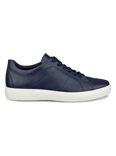 Ecco Skórzane sneakersy "Classic" w kolorze granatowym - Trampki męskie - miniaturka - grafika 1