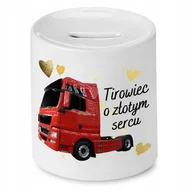 Skarbonki - DLA TIROWCA KIEROWCY SKARBONKA ZŁOTYM SERCU z Nadrukiem ze Zdjęciem z Nadru + Opakowanie na prezent (wzór 01) - miniaturka - grafika 1