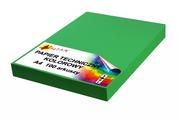 Szkolne artykuły papiernicze - Papier techniczny A4 240g  zielony intensywny 100 arkuszy - miniaturka - grafika 1