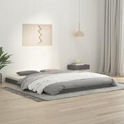 Łóżka - Lumarko Rama łóżka, szara, 160x200 cm, lite drewno sosnowe - miniaturka - grafika 1