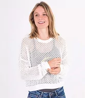 Bluzy damskie - Hurley Bluza damska W Crop Knit Sweater szary Segel S 3HWKL0059 - miniaturka - grafika 1