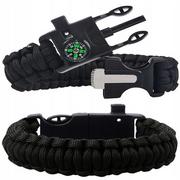 Bransoletka 5w1 Survival Paracord Kompas Krzesiwo