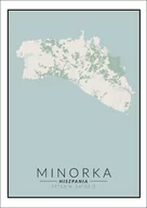 Plakaty - Galeria Plakatu, Minorka mapa kolorowa, 50x70 cm - miniaturka - grafika 1