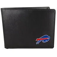 Portfele - NFL Siskiyou Sports męskie buffalo banknoty dwukrotnie składany portfel jeden rozmiar czarny - miniaturka - grafika 1
